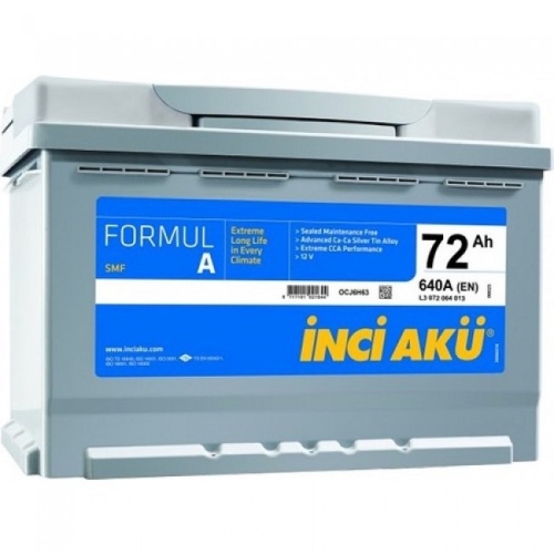 12V72AH 640A İNCİ AKÜ